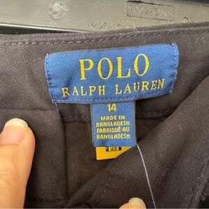 Polo Ralph Lauren Boys Black Chino Pants Size 14 NWT Red Pony Stretch Uniform